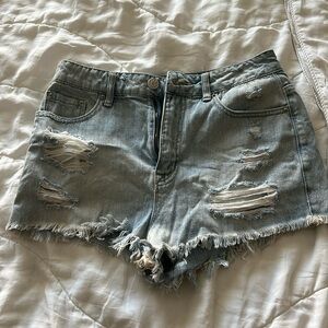 Urban Outfitters BDG High Waisted Light Wash Jean Shorts
